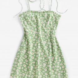 Daisy Print Mini Cami Dress