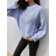 Crew Neck Plain Drop Shoulder Sweater