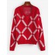 Slouchy Christmas Geo Graphic Sweater