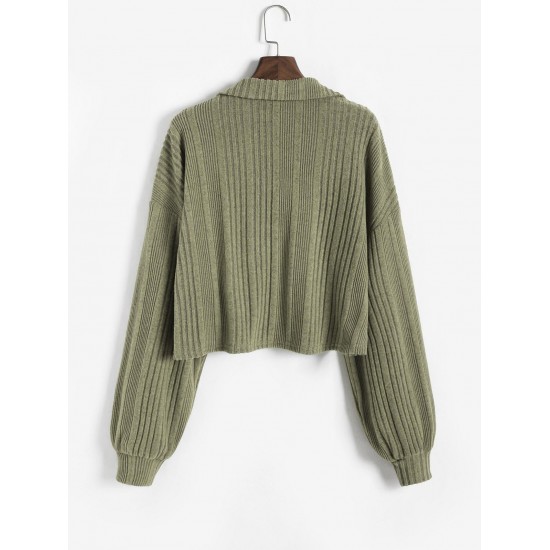 Marled Loose Polo Knitwear