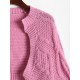 Cable Knit Open Front Shrug Cardigan