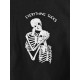 Skeleton EVERYTHING SUCKS Halloween Hoodie